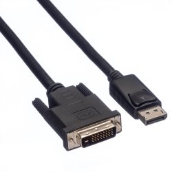ROLINE DisplayPort Cable, DP-DVI (24+1), LSOH, M/M, black, 5 m