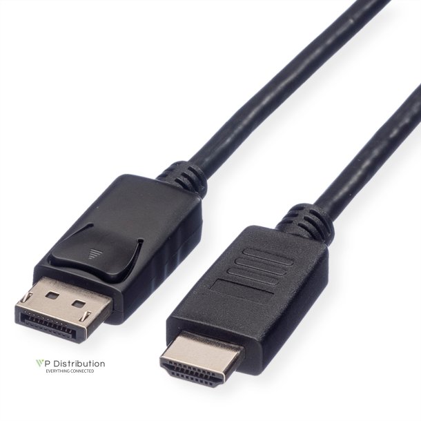 ROLINE DisplayPort Cable, DP - HDTV, M/M, black, 1.5 m