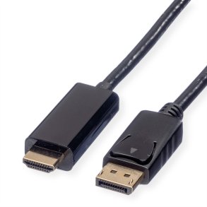 ROLINE DisplayPort Cable, DP - UHDTV, M/M, black, 2 m