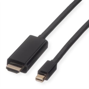 ROLINE Mini DisplayPort Cable, Mini DP-UHDTV, M/M, black, 3 m