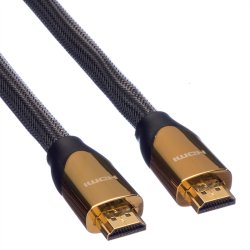 ROLINE PREMIUM HDMI Ultra HD Cable + Ethernet, M/M, black, 2 m
