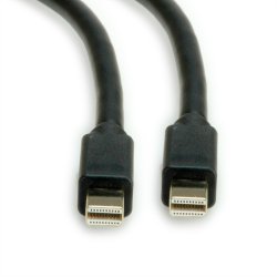 ROLINE Mini DisplayPort Cable, v1.4, mDP-mDP, M/M, black, 2 m