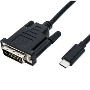 ROLINE USB Type C - DVI Cable, M/M, 2 m