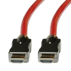 ROLINE HDMI 8K (7680 x 4320) Ultra HD Cable + Ethernet, M/M, red, 3 m