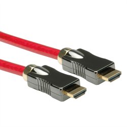 ROLINE HDMI 8K (7680 x 4320) Ultra HD Cable + Ethernet, M/M, red, 2 m