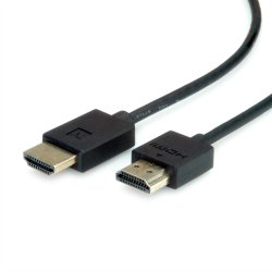 ROLINE HDMI Ultra HD Cable + Ethernet, active, M/M, black, 2 m