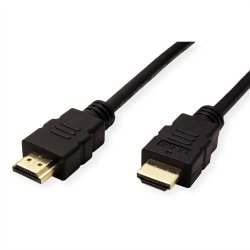 ROLINE HDMI High Speed Cable + Ethernet, TPE, black, 7.5 m