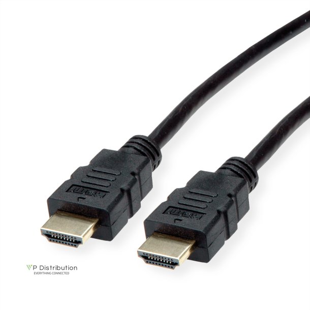 ROLINE HDMI High Speed Cable + Ethernet, TPE, black, 1 m