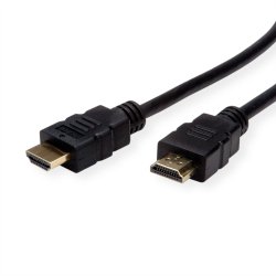 ROLINE HDMI High Speed Cable + Ethernet, TPE, black, 7.5 m