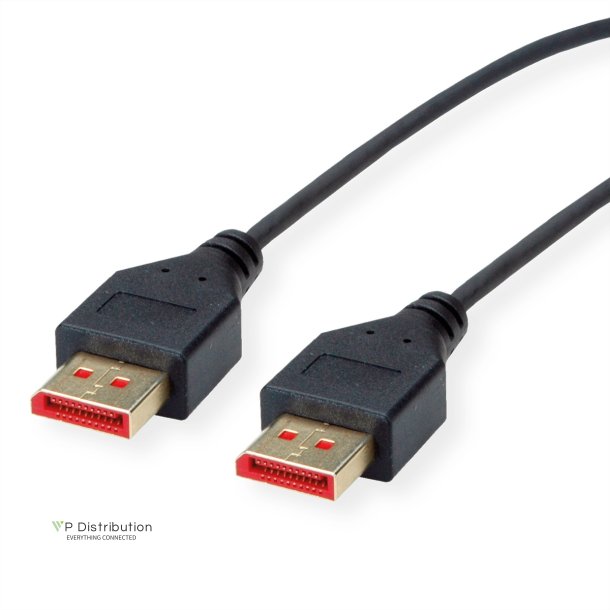 ROLINE DisplayPort Cable, v1.4, DP-DP, M/M, SLIM, black, 1 m