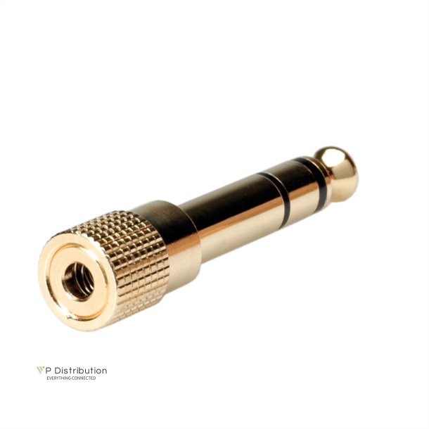 ROLINE GOLD Stereo Adapter 6.35 mm Male - 3.5 mm Female