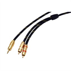 ROLINE GOLD Audio Connection Cable 3.5mm Stereo - 2 x Cinch (RCA), M/M, 10 m