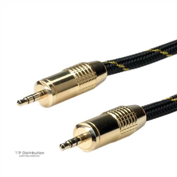 ROLINE GOLD 3.5mm Audio Connetion Cable, Male - Male, Retail Blister, 2.5 m