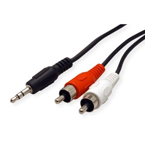 ROLINE 3.5mm/2x RCA (M) Cable, 5 m