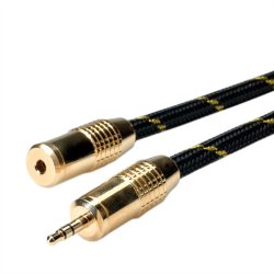 ROLINE GOLD 3.5mm Audio Extension Cable, M/F, 10 m