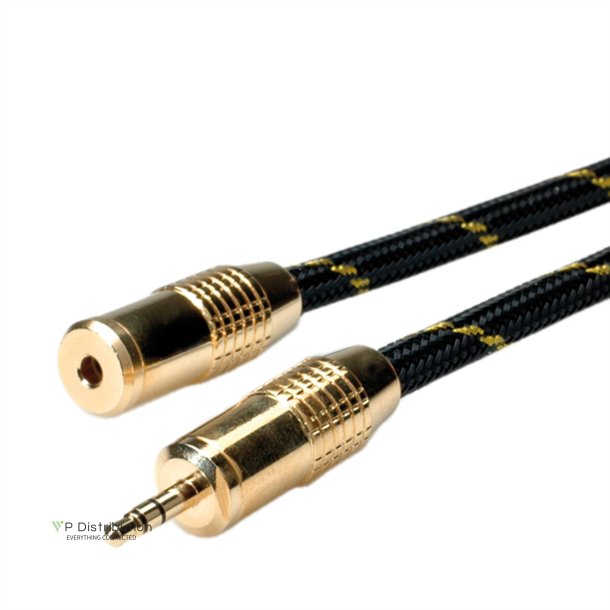 ROLINE GOLD 3.5mm Audio Extension Cable, Male - Female, Retail Blister, 2.5 m