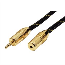 ROLINE GOLD 3.5mm Audio Extension Cable, M/F, 5 m