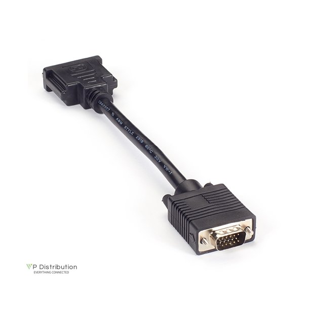 Black Box Vga Male To Dvi-I Female Video Adapter Dongle