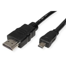 ROLINE GREEN HDMI High Speed Cable + Ethernet, A - D, M/M, 2 m