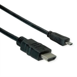 ROLINE GREEN HDMI High Speed Cable + Ethernet, A - D, M/M, 2 m