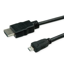 ROLINE GREEN HDMI High Speed Cable + Ethernet, A - D, M/M, 2 m