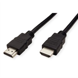 ROLINE GREEN HDMI High Speed Cable + Ethernet, TPE, M/M, black, 1 m