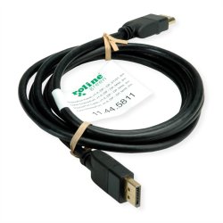 ROLINE GREEN DisplayPort Cable, v1.4, DP-DP, M/M, black, 1 m