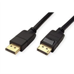 ROLINE GREEN DisplayPort Cable, v1.4, DP-DP, M/M, black, 5 m