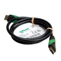 ROLINE GREEN ATC HDMI 8K (7680 x 4320) Ultra HD Cable + Ethernet, M/M, black, 1 m