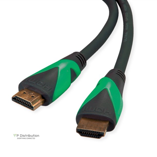 ROLINE GREEN ATC HDMI 8K (7680 x 4320) Ultra HD Cable + Ethernet, M/M, black, 1 m