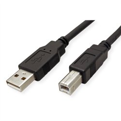 ROLINE GREEN USB 2.0 Cable, A - B, M/M, black, 1.8 m