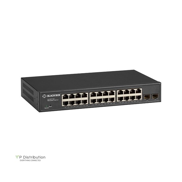 Black Box Gigabit Smart Switch Fanless 26 Port