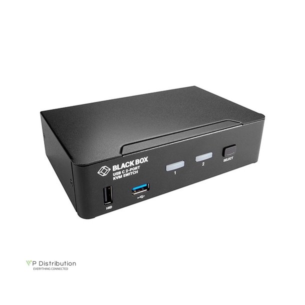 Black Box 4K60, Usb-C, 2-Port Displayport Usb Audio Kvm Switch