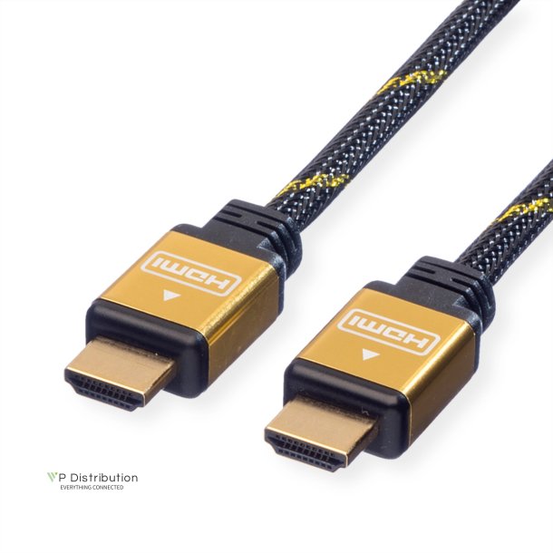 ROLINE GOLD HDMI High Speed Cable with Ethernet, HDMI M-M, Retail Blister, 2 m