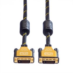 ROLINE GOLD Monitor Cable, DVI (24+1), Dual Link, M/M, 2 m