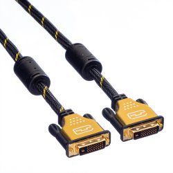 ROLINE GOLD Monitor Cable, DVI (24+1), Dual Link, M/M, 2 m