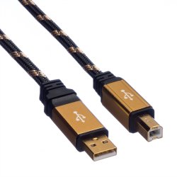 ROLINE GOLD USB 2.0 Cable, A - B, M/M, 3 m