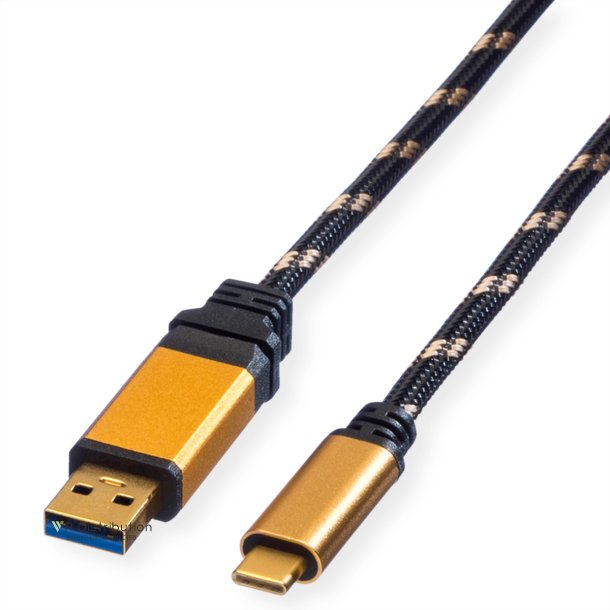 ROLINE GOLD USB 3.2 Gen 1 Cable, A-C, M/M, 0.5 m