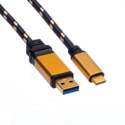 ROLINE GOLD USB 3.2 Gen 1 Cable, A-C, M/M, 0.5 m