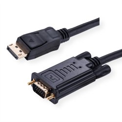 ROLINE  Cable DisplayPort - VGA, M / M, black, 1 m