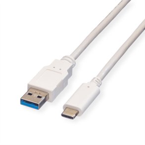 VALUE USB3.2 Gen2 Cable, A - C, M/M, white, 0.5m