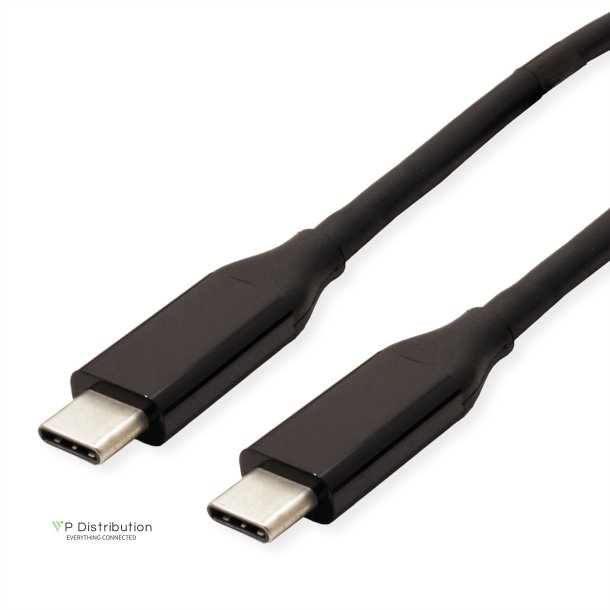 VALUE USB4 Gen 3 Cable, PD (Power Delivery) 20V5A, with Emark, C-C, M/M, 40 Gbit/s, black, 0.5 m