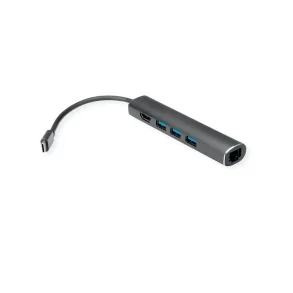 VALUE USB - C Dock, 1x 4K HDMI, 3x USB3.2 Gen1, 1x Gigabit Ethernet