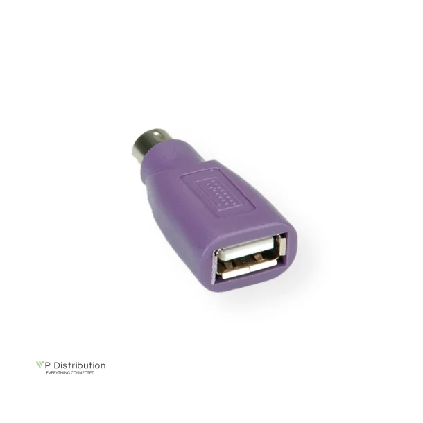 VALUE PS/2 to USB Adapter, Keyboard, purple