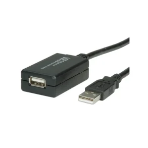 VALUE USB2.0 Extension Cable, Active, with Repeater, black, 12m