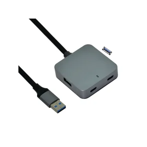 VALUE USB3.2 Gen1 Hub w. Extension Cable, 2xA + 2x C, 5m