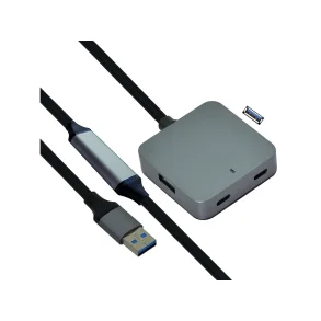 VALUE USB3.2 Gen1 Hub w. Extension Cable, 2xA + 2x C, 10m