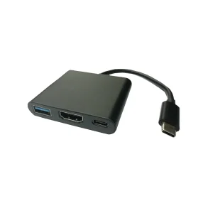 VALUE Cableadapter USB3.2 Gen2 C - HDMI, M/F, 1x USB3.2 Gen1 A F, 1x Power Delivery