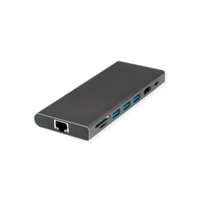 VALUE USB - C Dock, 1x HDMI + GbE + 3xA + 1x C + 1x TF/SD + 1x C PD, 1x Audio,4K