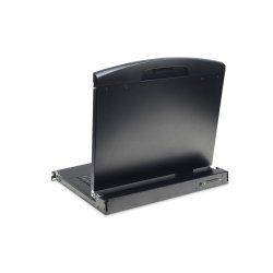 Modularized HD LCD TFT console, FR Keyboard with 1 port KVM, FR keyboard, RAL 9005 black